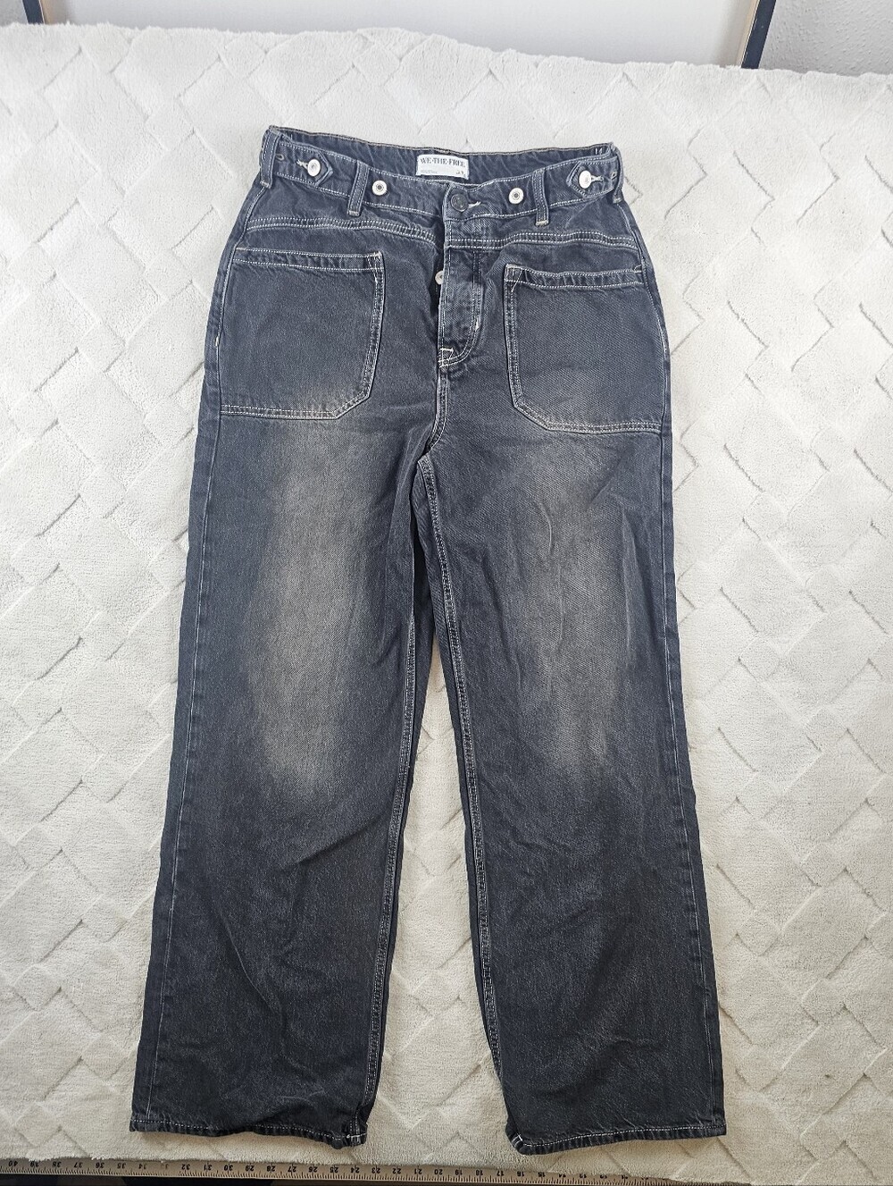 FREE PEOPLE WE THE FREE PALMER CUFFED WIDE LEG Jean Womens 29